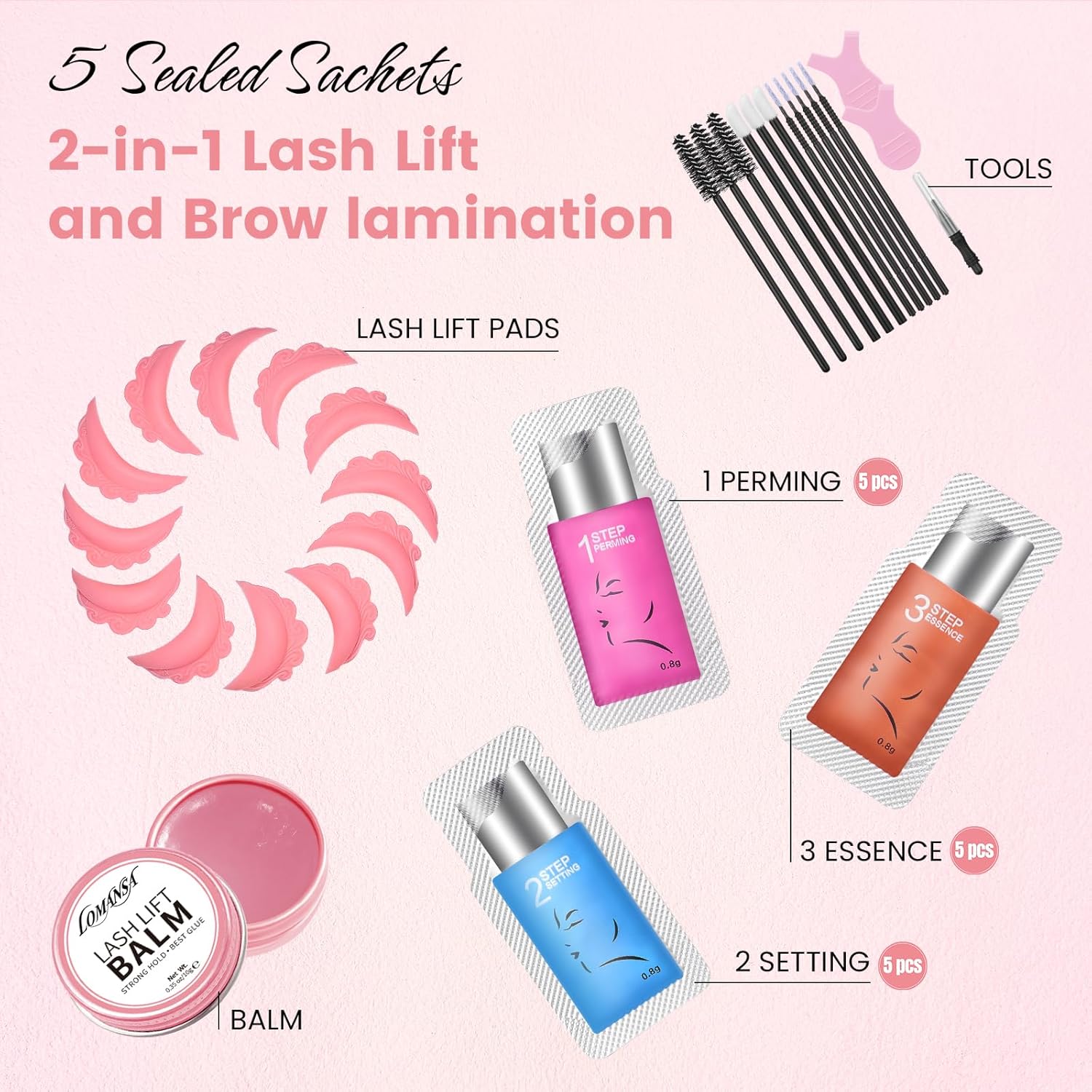 Kit de Lifting de Pestañas Lom - Brow Lamination Kit reseña y precio