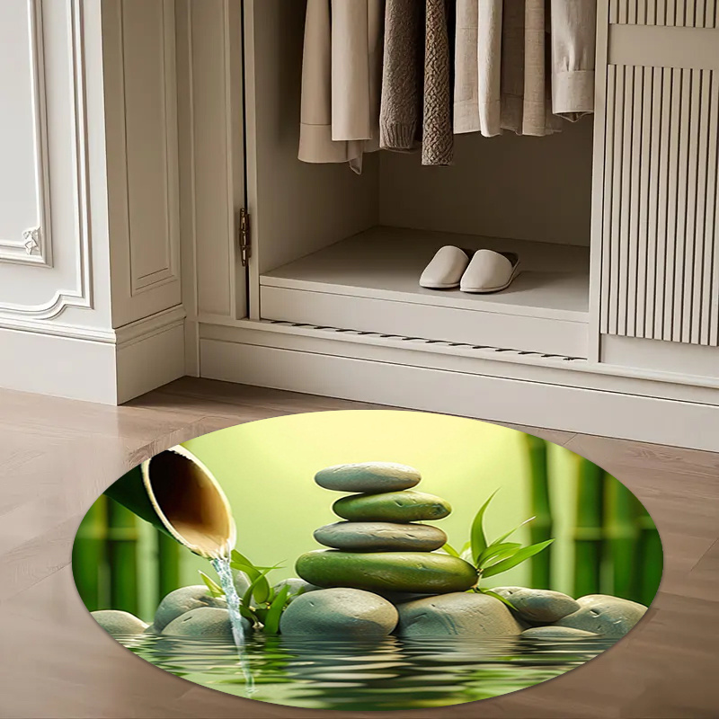 Alfombra Redonda Zen de Bambú  - Spa Wellness Yoga reseña y precio